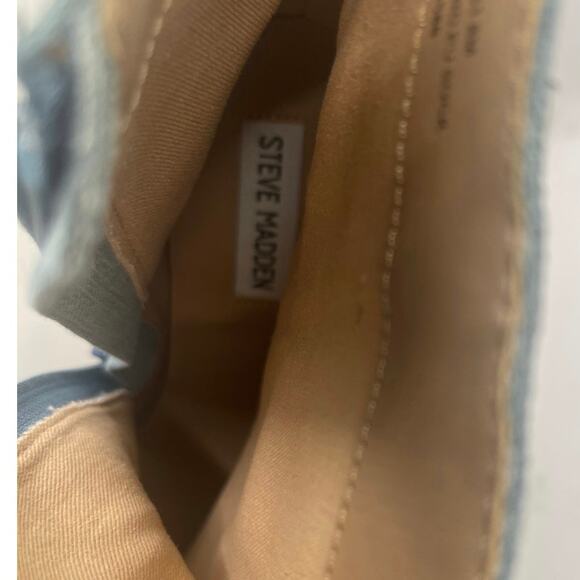 STEVE MADDEN Womens Blue Denim Brecken Pointed Toe Stiletto Booties 8 M - Picture 5 of 10